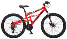 Load image into Gallery viewer, Schwinn Protocol 1.0 Dual-Suspension Mountain Bike with Aluminum Frame, 26-Inch Wheels, Red/Blue (S2756AAZ)

