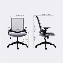 Load image into Gallery viewer, SHANG Ergonomic Office Chair, with Adjustable Lifting and Rotating Computer Work Chair High Backrest Black Mesh Chair Waist Support Black
