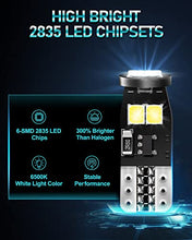 Load image into Gallery viewer, Combriller 194 LED Bulb White, Error Free 194 168 LED Bulb T10 2825 w5w Led Interior Car Lights for Car License Plate Light Dash Lights Interior Dome Map Door Marker Courtesy Light, Pack of 10
