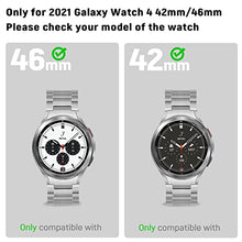 Load image into Gallery viewer, Kartice No Gap Bands Compatible with 2021 Samsung Galaxy Watch 4 Classic 46mm Bands No Gaps Solid Stainless Steel Metal Watch Bands for Galaxy Watch 4 Classic 46mm Men Women Band (Silver)
