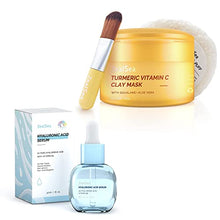 Load image into Gallery viewer, ZealSea Hyaluronic Acid Serum for Face Facial Serum Anti Aging, 2% Pure Hyloranic Acid + Turmeric Clay Face Mask with Vitamin C 4.23 oz
