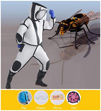 Load image into Gallery viewer, Vevin Professional Protective Beekeeping Suit Thick Full Body Clothing with Shoes and Glove,Anti-Wasps,Vespinae, Yellowjackets,Breathability and Safety (XXL)
