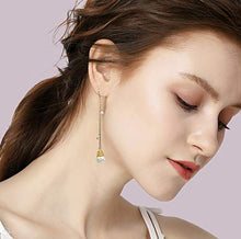 Load image into Gallery viewer, 14K Gold Plated Earrings with Natural Freshwater Baroque Pearl Long Dangle Earring for Women Girl Gifts Valentines Birthday Anniversary Mother’s Day Christmas
