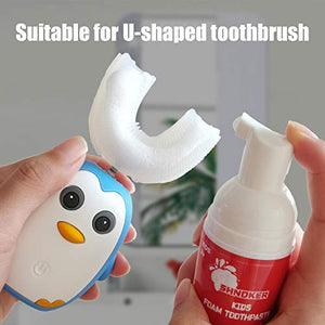 Kids Foam Toothpaste with Strawberry Flavor, Fluoride Free Natural Formula, Foam Toothpaste for Electric Toothbrush (60ml)(1 Pack)