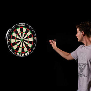 Rally and Roar 18" Standard Bristle Dartboard w/ Mounting Brackets, Self Healing, Galvanized Wiring