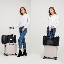 Load image into Gallery viewer, SERCOVE Special Soft Carrier is for Pet Transportation, Suitable for Small and Medium Sized Cats Dogs Rabbits and Birds Foldable and Breathable Pet Carrier (Medium, Black(2028))
