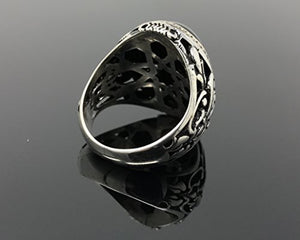 KAR 925K Stamped Sterling Silver Black Onyx Men's Ring I1I (11)