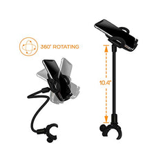 Load image into Gallery viewer, Stroller Phone Holder, Universal Gooseneck Flexible Long Arm Lazy Hands Free Phone Mount Clamp, Stroller Clamp Compatible with iPhone,Android, Galaxy, 360 Degree Rotation,Perfect for Moms on The Go
