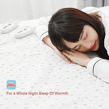 Load image into Gallery viewer, Heated Mattress Pad Queen Dual Control with Ventilated Technology, 100% Polyester Heated Mattress Cover with 4 Heating Levels &amp; 10 Hours Auto Off, Fast Heating &amp; Machine Washable
