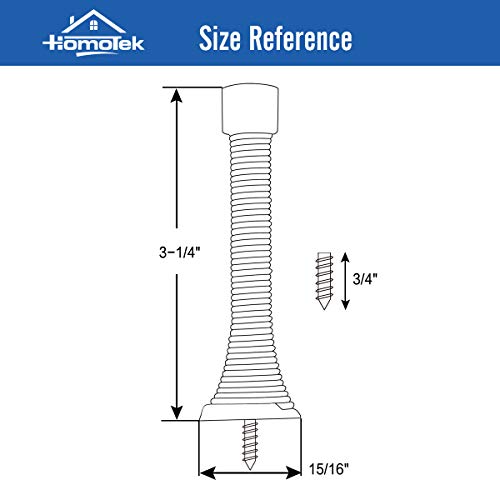 Load image into Gallery viewer, HOMOTEK 12 Pack Oil Rubbed Bronze Spring Door Stops,3-1/4” Heavy Duty Door Stop - Flexible Spring Door Stopper with Low Mounted Black Rubber Bumper Tips