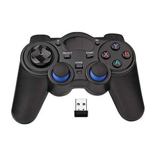 Load image into Gallery viewer, USB Wireless Gaming Controller Gamepad for PC/Laptop Computer(Windows XP/7/8/10) &amp; PS3 &amp; Android &amp; Steam - [Black] (Black)
