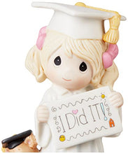 Load image into Gallery viewer, Precious Moments I Did It Graduation Girl With Teddy Bear Bisque Porcelain Home Decor Collectible Figurine 173014
