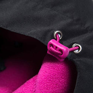 perfectCOCO Women's Plus Size Sport Jacket Waterproof Hoodie Hat Detachable Breathable Sport Outdoor Stand Collar Coat Black