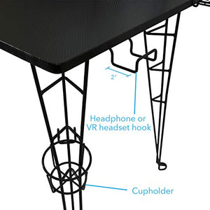Atlantic Gaming Original Gaming Desk - 32 inch TV Stand, Charging Station, Speaker/5 Game/Controller/Headphone Storage