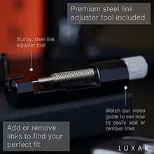 Load image into Gallery viewer, LUXAR® Men's Titanium Link Bracelet | Solid Titanium Adjustable Bracelet Designed for Men | Explore The World of Luxar [Brushed Titanium]
