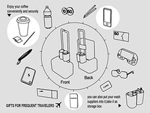 Load image into Gallery viewer, riemot Luggage Travel Cup Holder Free Hand Drink Caddy - Hold Two Coffee Mugs - Fits Roll on Suitcase Handles - Gifts for Flight Attendants Travelers Accessories Grey
