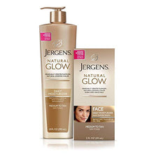 Load image into Gallery viewer, Jergens Natural Glow Daily Moisturizer for Body, Medium to Tan Skin Tones, 10 Ounce Pump Oil-Free Daily Moisturizer Medium to Tan Skin Tones, 2 Ounce
