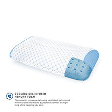 Load image into Gallery viewer, SensorPEDIC Supercool Gel-Infused Memory Foam Bed Pillow, 1 Count (Pack of 1), White
