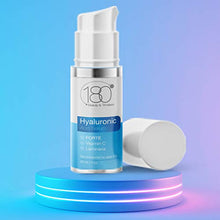 Load image into Gallery viewer, Hyaluronic Acid Serum w. Peptides + Vitamins C &amp; E - Extra Strong - Ages 40 to 50 - Improved Tone &amp; Elasticity - Concentrated Facial Serum for Plumper Smoother Skin - 180 Cosmetics - 1 oz
