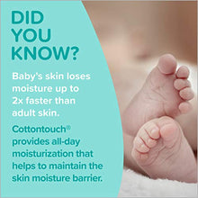 Load image into Gallery viewer, Johnson&#39;s CottonTouch Newborn Baby Face and Body Lotion, Hypoallergenic Moisturization for Baby&#39;s Skin, Made with Real Cotton, Paraben-Free, Sulfate-Free, Dye-Free, 27.1 fl. oz
