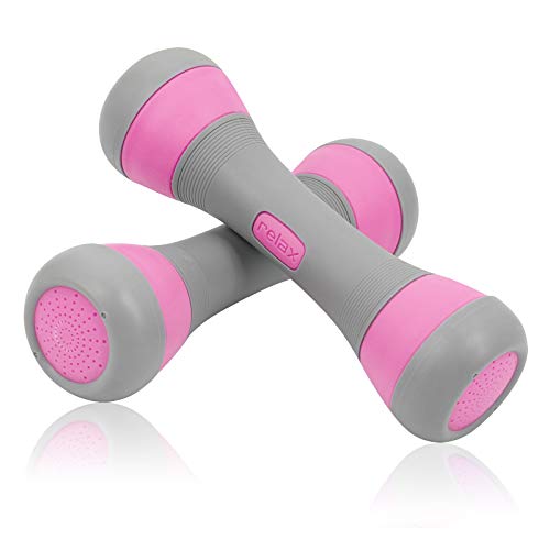 Vivitory Adjustable Dumbbells Set for Women, 4.4lb /6.6lb /8.8lb Weight Options, Dumbbells Weight Pair(Set of 2), Non-Slip Neoprene Hand, All-Purpose, Exercise Dumbbells for Home, Office, Gym (Pink)