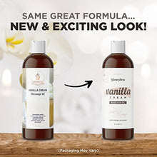 Load image into Gallery viewer, Vanilla Massage Oil for Massage Therapy - Sensual Massage Oil for Couples with Aromatherapy Oils Jojoba Sweet Almond &amp; Coconut Oil for Powerful Skin Care Benefits - Therapeutic Relief Couples Gift
