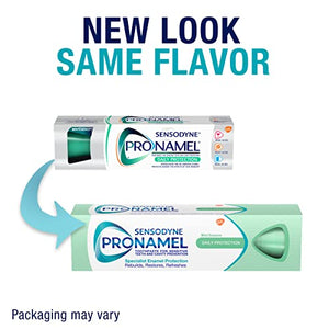 Sensodyne Pronamel Daily Protection Enamel Toothpaste for Sensitive Teeth, to Reharden and Strengthen Enamel, Mint Essence - 4 Ounces (Pack of 3)