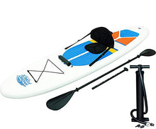 Load image into Gallery viewer, Hydro-Force White Cap Inflatable Stand Up Paddle Board, 10' x 32" x 4" | Inflatable SUP for Adults &amp; Kids | Converts into Kayak | Complete Kit Includes Kayak Seat, Oar, Pump, Travel Bag, Ankle Leash
