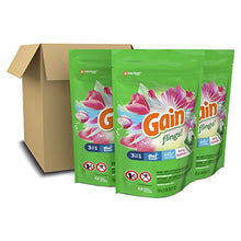 Load image into Gallery viewer, Gain Flings 3-in-1 Liquid Laundry Detergent Pacs, Spring Daydream Scent, 3 Bag Value Pack, 111 Count, HE Compatible
