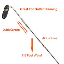 Load image into Gallery viewer, RIDGE WASHER Gutter Cleaner Attachment for Pressure Washer, with 2 Rotary Turbo Nozzle, 1/4 Inch Quick Disconnect, 3300 PSI
