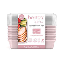 Load image into Gallery viewer, Bentgo Prep 2-Compartment Meal-Prep Containers with Custom-Fit Lids - Microwaveable, Durable, Reusable, BPA-Free, Freezer and Dishwasher Safe Food Storage Containers - 10 Trays &amp; 10 Lids (Blush Pink)
