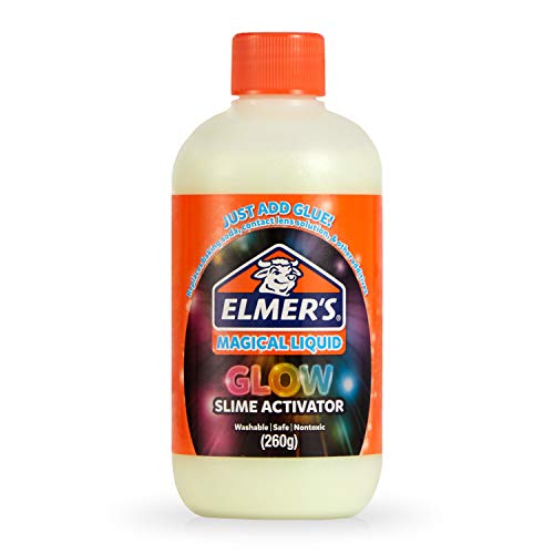 Elmer’s Glow In The Dark Slime Activator | Magical Liquid Glue Slime Activator, 8.75 FL. oz. Bottle - Great for Making Glow In The Dark Slime