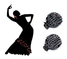 Load image into Gallery viewer, Bun Cover Hair Holder, Hand Crafted Hair Clip. this Attractive Hair Accessory can be used as a Bun Maker or a Hair Grip. Hair Styling for Women for Thick and Thin Hair. 2 Pcs Uniquely Hand Painted.
