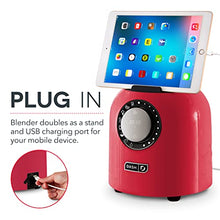 Load image into Gallery viewer, Dash Chef Series Deluxe 64 oz Blender with Stainless Steel Blades, Digital Display + USB Charging for Coffee Drinks, Fondue, Frozen Cocktails, Nut Butter, Soup, Smoothies &amp; More, 1400-Watt – Red
