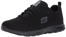 Load image into Gallery viewer, Skechers Work Ghenter - Bronaugh Black Mesh/Water/Stain Repellent Treatment 8.5
