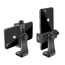 Load image into Gallery viewer, SharingMoment Premium Smartphone Holder/Vertical and Horizontal Tripod Mount Adapter Rotatable Bracket with 1/4 Inch Screw/Adjustable Clip for iPhone, Android Cell Phone, Selfie Stick, Camera Stand
