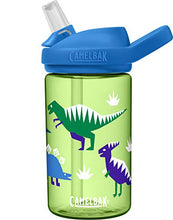 Load image into Gallery viewer, CamelBak eddy+ 14 oz Kids Water Bottle with Tritan Renew – Straw Top, Leak-Proof When Closed, Hip Dinos
