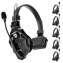 Load image into Gallery viewer, Hollyland Solidcom C1 Wireless Headset Intercom System 6-Person Team Communication 1000ft Full Duplex Group Talk Single Ear Headset with 1 Master &amp; 5 Remote Headphone Microphone

