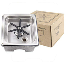 Load image into Gallery viewer, YBB Steaming Pitcher Rinser, Glass Cleaning Rinser for Bar Cafe Pan Dimensions Rinser with Base (7.1&quot; x 6.7&quot; x 4.7&quot;)
