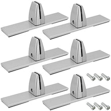 Load image into Gallery viewer, FUNSUEI 6 PCS Sneeze Guard Clamp Bracket, Desk Panel Clamp, Sneeze Guard Support Clamp with Screws, Desk Partition Clamp for Plexiglass or Acrylic Privacy Panel Partition
