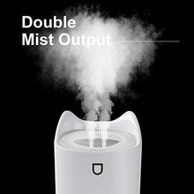 Load image into Gallery viewer, Cool Mist Humidifiers for Bedroom USB,SIXKIWI,Easy Clean/Top Fill/Never Leak/None Mildew/Dual Sprayer,3L 20hrs for Large Room,Colorful Night Light Auto Off for Home Office Baby(White)

