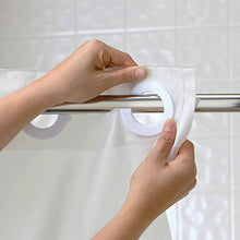 Load image into Gallery viewer, Arcs &amp; Angles Fabric 3-in-1 Shower Curtain Set with PEVA Snap-in Liner and Window, 71 X 74in, Midnight, 1 Pack
