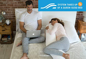 MedCline Shoulder Relief Wedge and Body Pillow System, One Size, Right or Left Side Sleeping Comfort, Medical Grade, Removable Cover