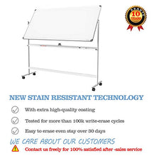 Load image into Gallery viewer, Large Mobile Rolling Magnetic Whiteboard - 48 x 32 Inches Height Adjust Double Sides Portable White Board on Wheels, Dry Erase Board Easel with Stand for Office, Home &amp; Classroom
