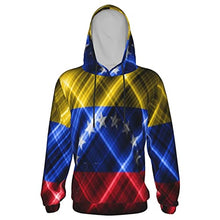 Load image into Gallery viewer, Venezuela Flag5 Print Hoodies Kids 3D Print Sweatshirts Long Sleeve Pullover Hoodies with Pocket for Teen Boys and Girls Black
