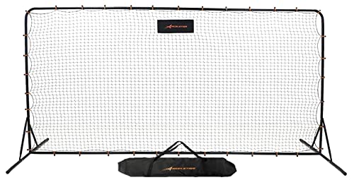 Soccer Rebounder Net 6x12 Feet Practice Soccer Training Equipment | Portable, Easy Assembly, Steel Frame | Perfect for Practicing Backyard Volley, Solo Training,Kickback, Passing, Pitchback