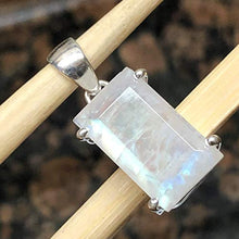 Load image into Gallery viewer, Natural Rainbow Moonstone 925 Solid Sterling Silver Men's Pendant 27mm
