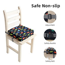 Load image into Gallery viewer, BCOFUI Baby Kid Adjustable Dismountable Booster Cushion with Harness Buckles High Density Sponge Toddler Chair Pads
