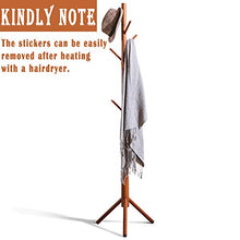 Load image into Gallery viewer, Premium Bamboo Coat Rack Tree with 8 Hooks, 3 Adjustable Sizes Free Standing Wooden Coat Rack, Super Easy Assembly Hallway, Entryway Coat Hanger Stand for Clothes, Suits, Be made of bamboo and poplar wood
