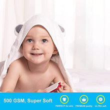 Load image into Gallery viewer, Raniaco Baby Bath Towel,Hooded Baby Towels with Bear Ears,Super Soft,Absorbent,Organic 100% Bamboo Baby Towel for Newborn,Toddler,Infant,One Size,Unisex,White-2 Free Pacifier Clips
